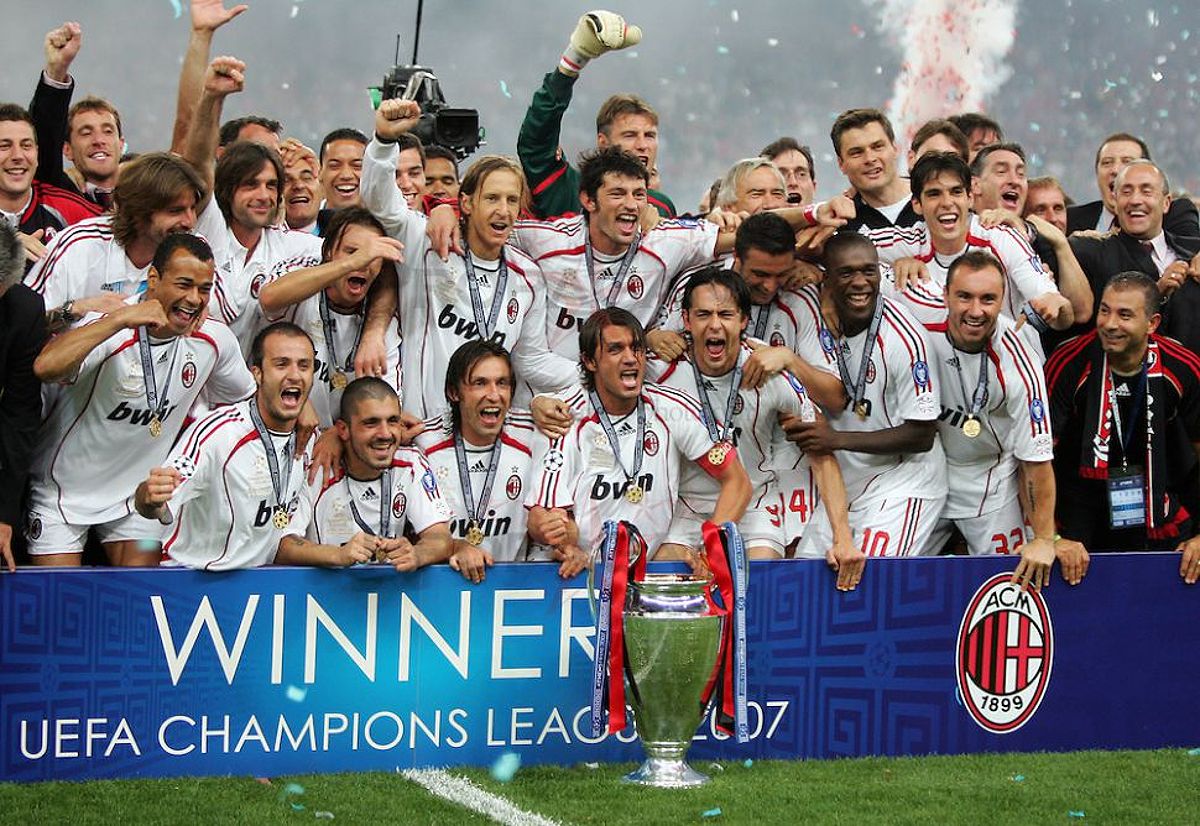 AC Milan ăn mừng chức vô địch Champions League 2007