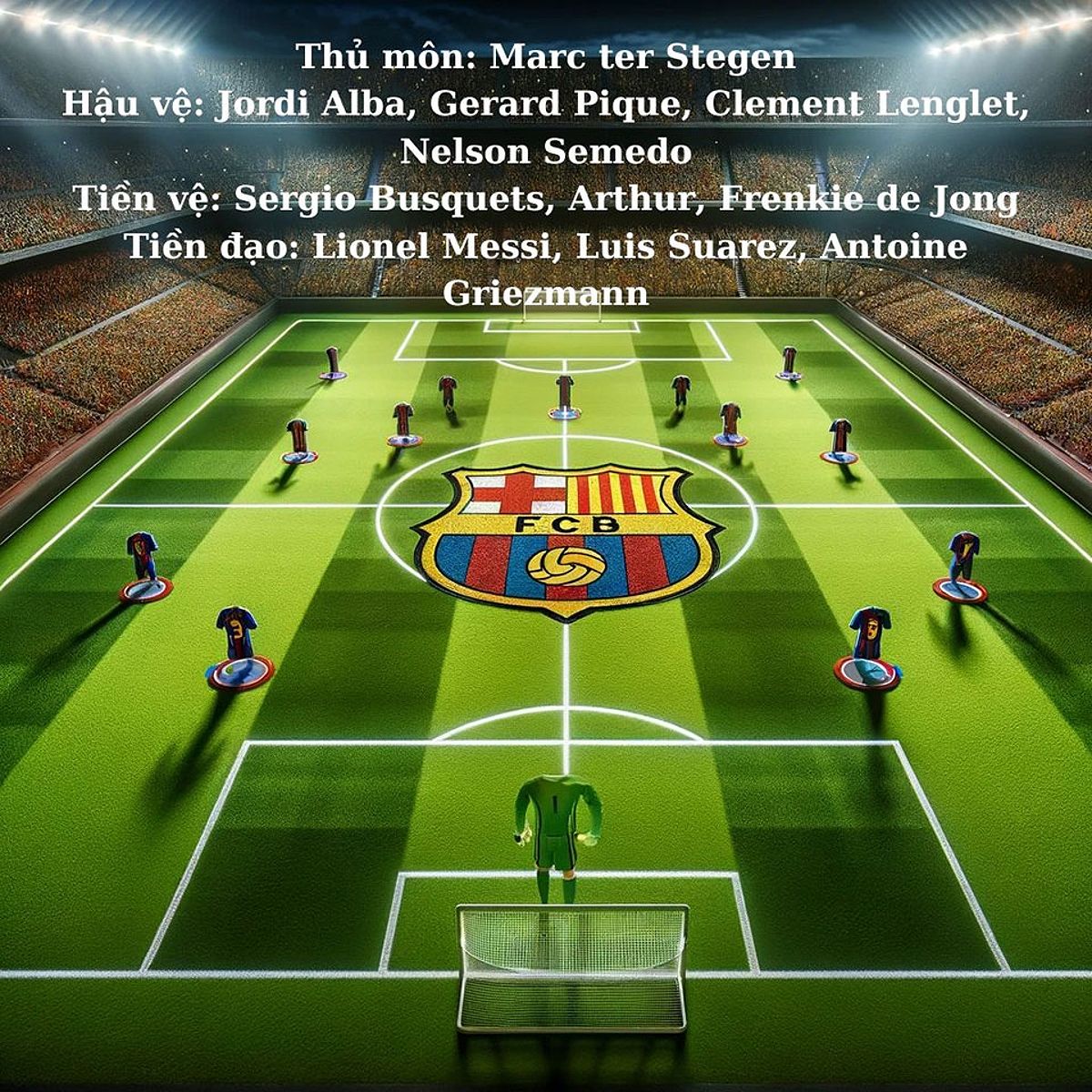 Đội hình Barca FO4 chuẩn tiki-taka