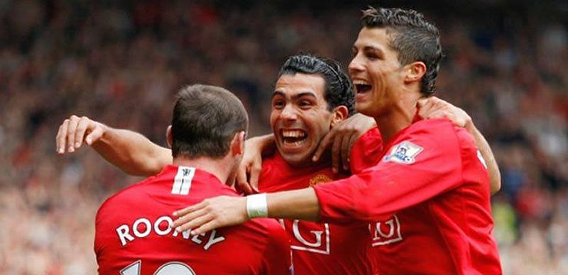 Tam tấu "thần thánh" Rooney - Tevez - Ronaldo